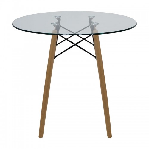 Mesa Oslo cristal encino